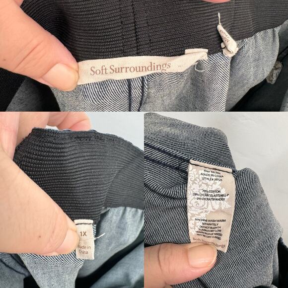 Soft Surroundings Pull On Elastic Waist Jeans Blue Bootcut Denim Casual Size 1X - Picture 6 of 7